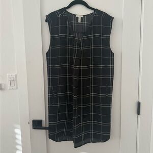 Black Sheath Mini Dress Sleeveless Crew Neck